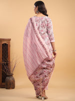 Thumbnail for Janasya Light Cotton Floral Straight Kurta Set