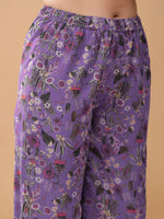Thumbnail for Janasya Bright Georgette Floral A-Line Kurta Set