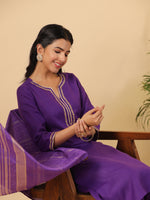 Thumbnail for Janasya Bright Cotton Blend Solid Straight Kurta Set