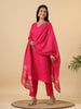 Janasya Bright Cotton Blend Solid Straight Kurta Set - Distacart
