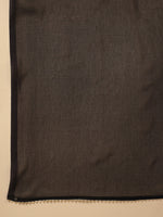 Thumbnail for Janasya Dark Cotton Blend Yoke Embroidery Straight Kurta Set