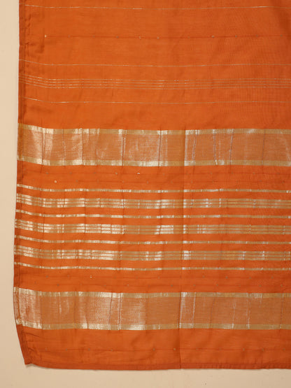 Janasya Dark Cotton Blend Yoke Design Straight Kurta Set - Distacart