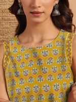 Thumbnail for Janasya Dark Cotton Floral Straight Top