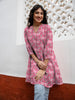 Janasya Dark Georgette Floral A-Line Tunic - Distacart