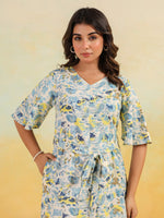 Thumbnail for Janasya Light Cotton Floral A-Line Dress