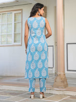 Thumbnail for Janasya Light Cotton Ethnic Motifs Straight Kurta Set