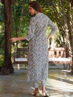 Thumbnail for Janasya Light Cotton Floral Straight Kurta Set