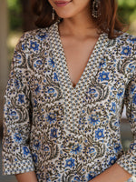 Thumbnail for Janasya Light Cotton Floral Straight Kurta Set