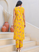 Thumbnail for Janasya Bright Cotton Floral Straight Kurta Set