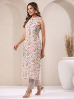 Thumbnail for Janasya Light Cotton Floral Straight Kurta Set