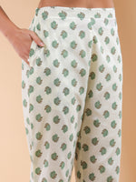 Thumbnail for Janasya Light Cotton Floral Straight Kurta Set