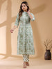 Janasya Light Cotton Floral Straight Kurta Set - Distacart