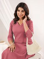 Thumbnail for Janasya Light Cotton Solid Straight Kurta Set