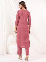 Thumbnail for Janasya Light Cotton Solid Straight Kurta Set