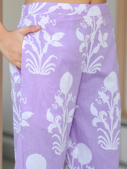 Janasya Light Cotton Floral Straight Kurta Set - Distacart