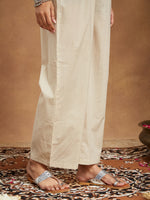 Thumbnail for Janasya Dark Cotton Paisley Anarkali Kurta Set