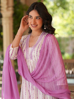 Thumbnail for Janasya Light Cotton Tie & dye A-Line Kurta Set