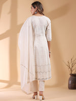 Thumbnail for Janasya Light Cotton Ethnic Motifs Anarkali Kurta Set