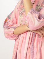 Thumbnail for Janasya Light Georgette Embroidered A-Line Kurta Set
