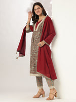 Thumbnail for Janasya Light Cotton Floral Anarkali Kurta Set