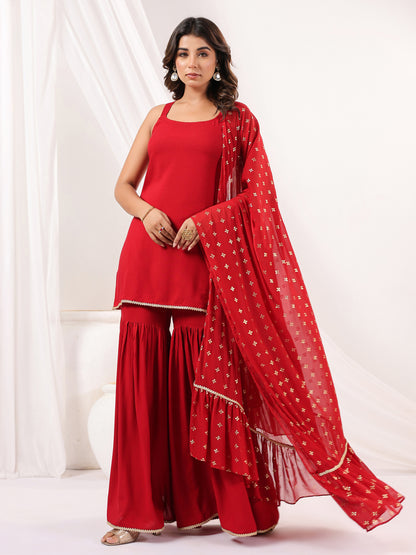 Janasya Dark Rayon Solid Straight Kurta Set - Distacart