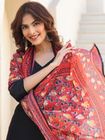Thumbnail for Janasya Dark Silk Blend Solid Straight Kurta Set