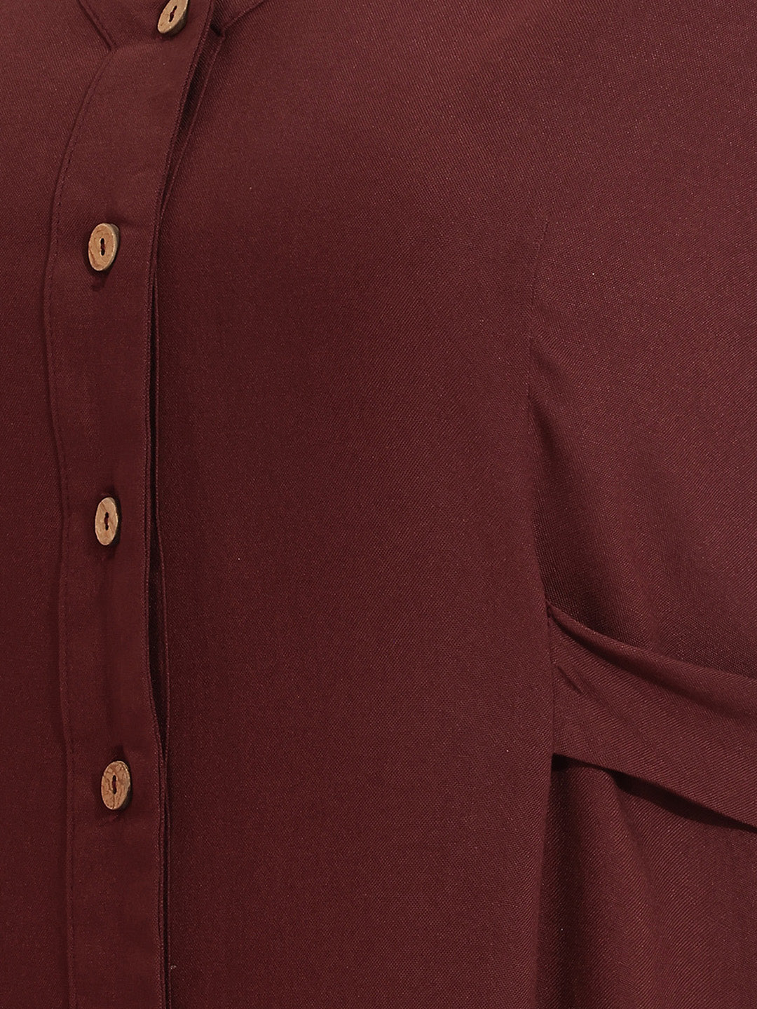 Janasya Brown A-Line Rayon Dress - Dista