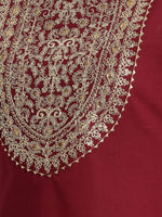 Thumbnail for Janasya Maroon Straight Cotton Kurta & Bottom - Dista
