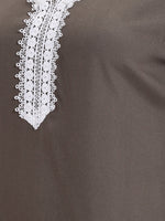 Thumbnail for Janasya Grey Straight Rayon Kurta - Dista
