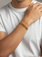 Thumbnail for NVR Men's Gold Plated Cuff Bracelet - Distacart