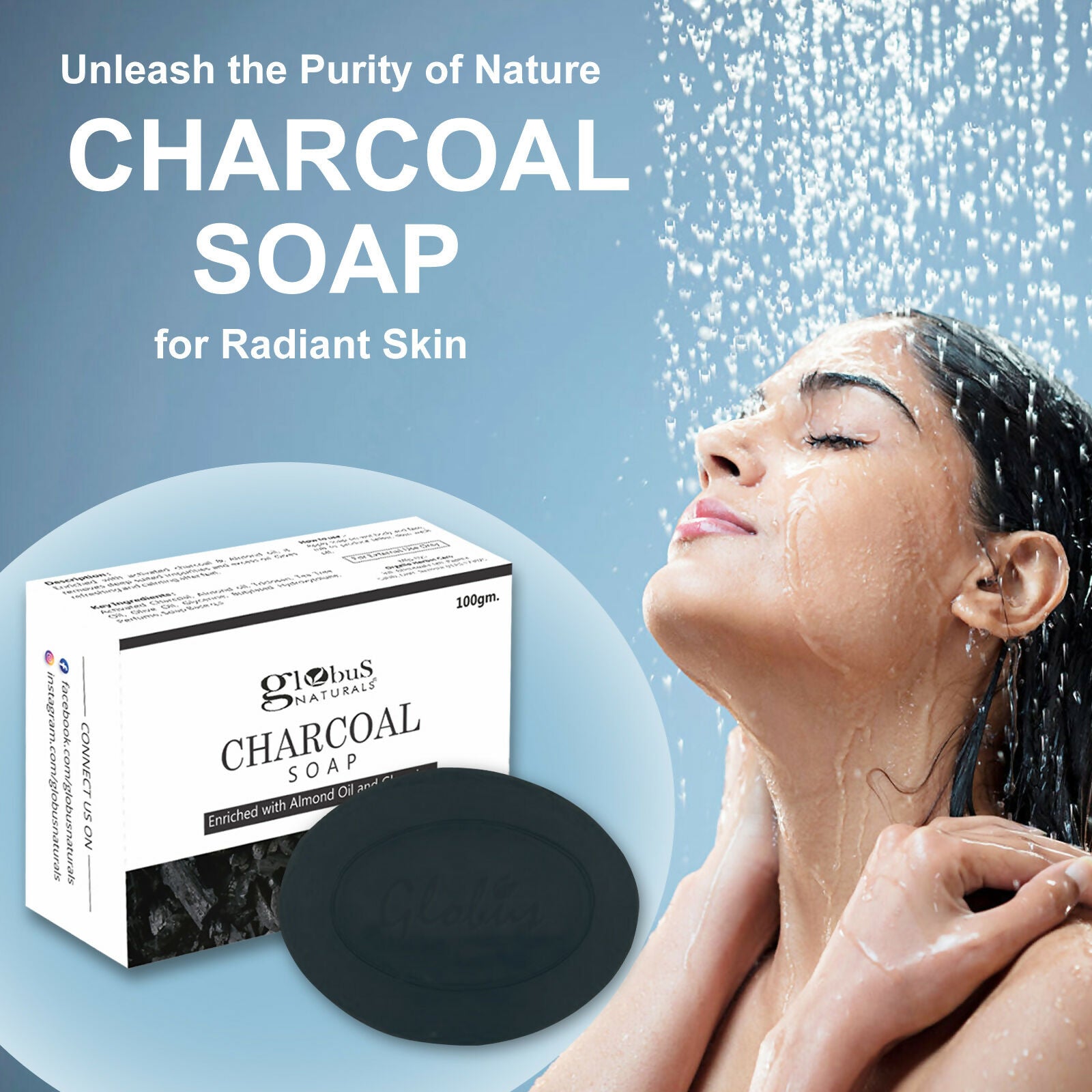 Globus Naturals Charcoal Soap - Distacart