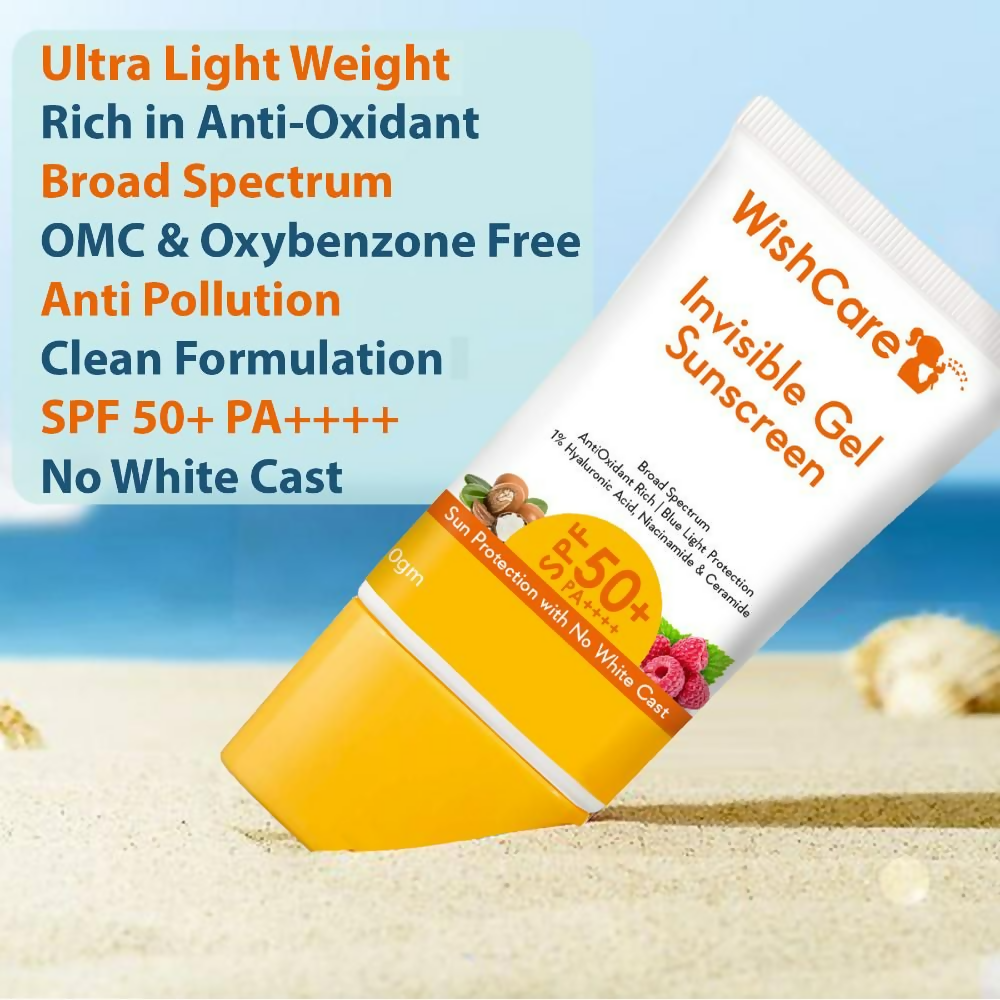 WishCare Invisible Gel SPF50 Ceramide Sunscreen - PA++++ - Distacart