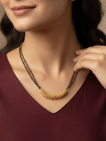 Thumbnail for NVR Women Gold Plated Black Beaded Mangalsutra - Distacart