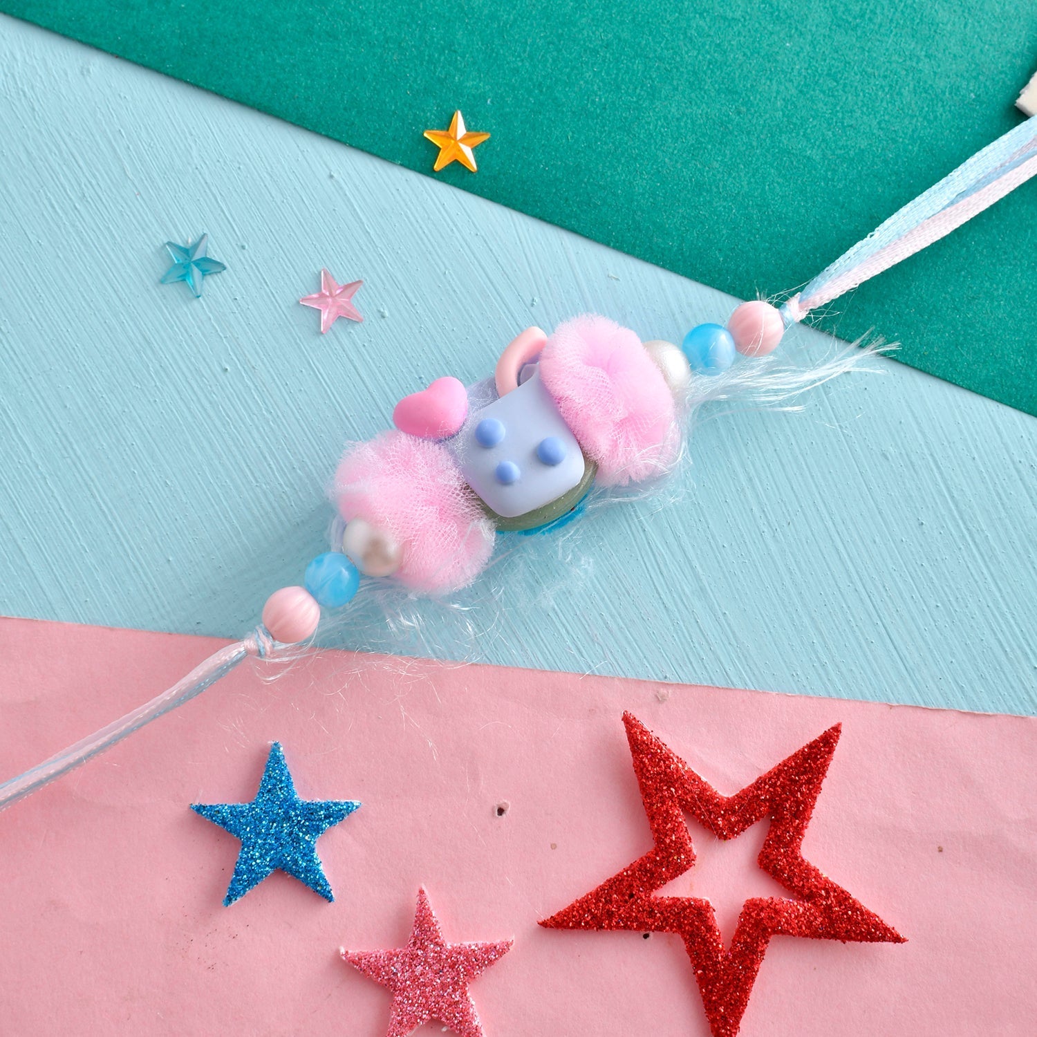 trueBrowns X Voylla Colourful Monkey Face Beaded Kids Rakhi For Kids - Distacart