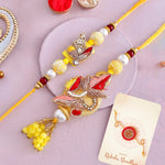 Thumbnail for trueBrowns X Voylla Faux Pearls And Kundan Gems Bhaiya Bhabhi Lumba Rakhi