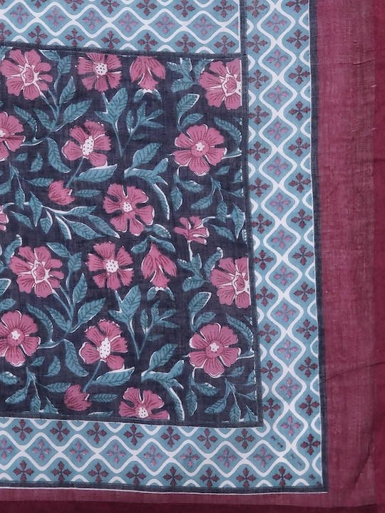 Anubhutee Blue Ethnic Motifs Printed Pure Cotton Kurta with Trousers & Dupatta - Distacart