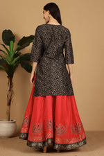 Thumbnail for Joban Fashion Black Silk Lehenga Set