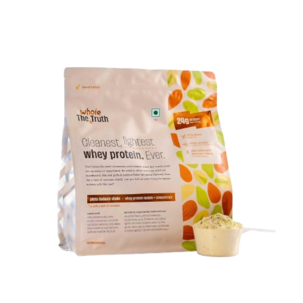 The Whole Truth Whey Protein Isolate+Concentrate - Pista Badaam Shake