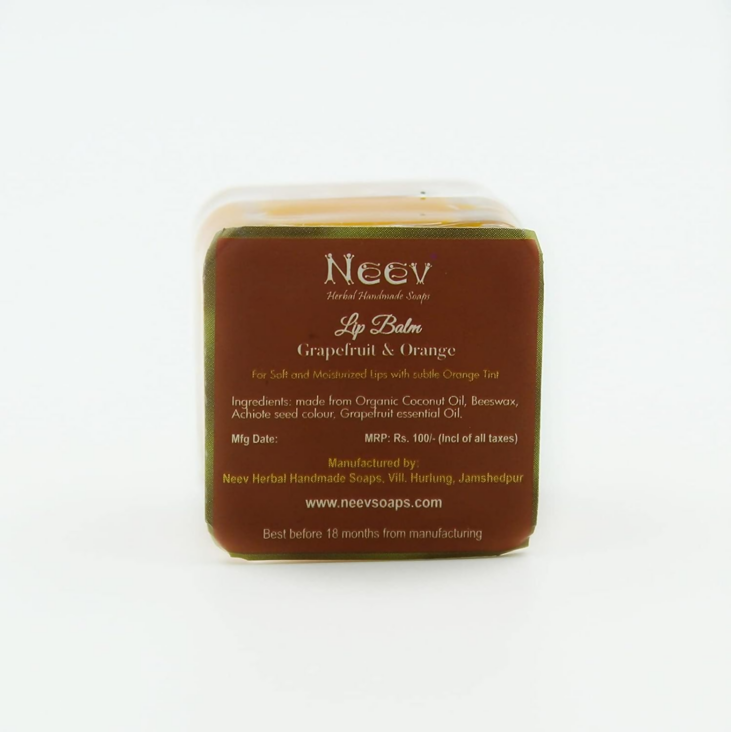 Neev Herbal Handmade Soaps Lip Balm Grapefruit and Orange - Distacart