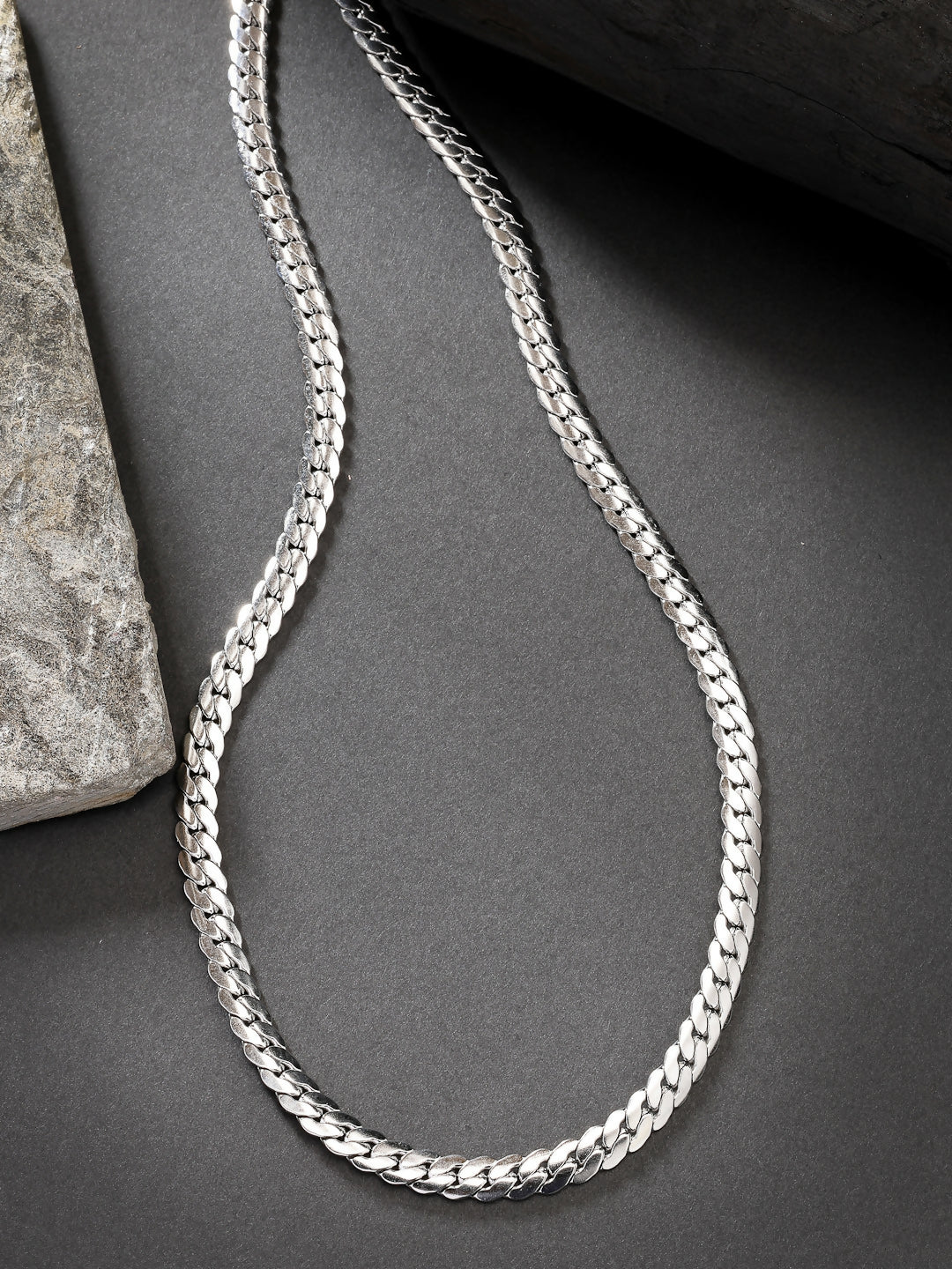 NVR Men's Silver-Plated Stainless Steel Chain - Distacart