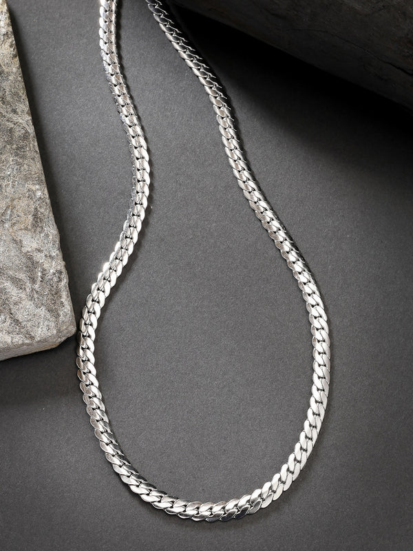 NVR Men's Silver-Plated Stainless Steel Chain - Distacart