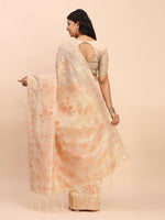 Thumbnail for Astita Linen Cotton Off White Saree