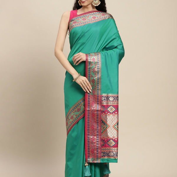 Astita Silk Blend Rama Saree