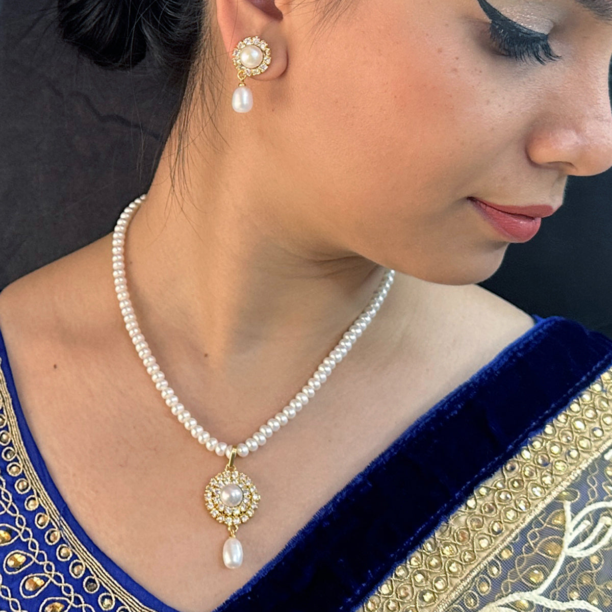 J Pearls Royal Pearl Set - Distacart