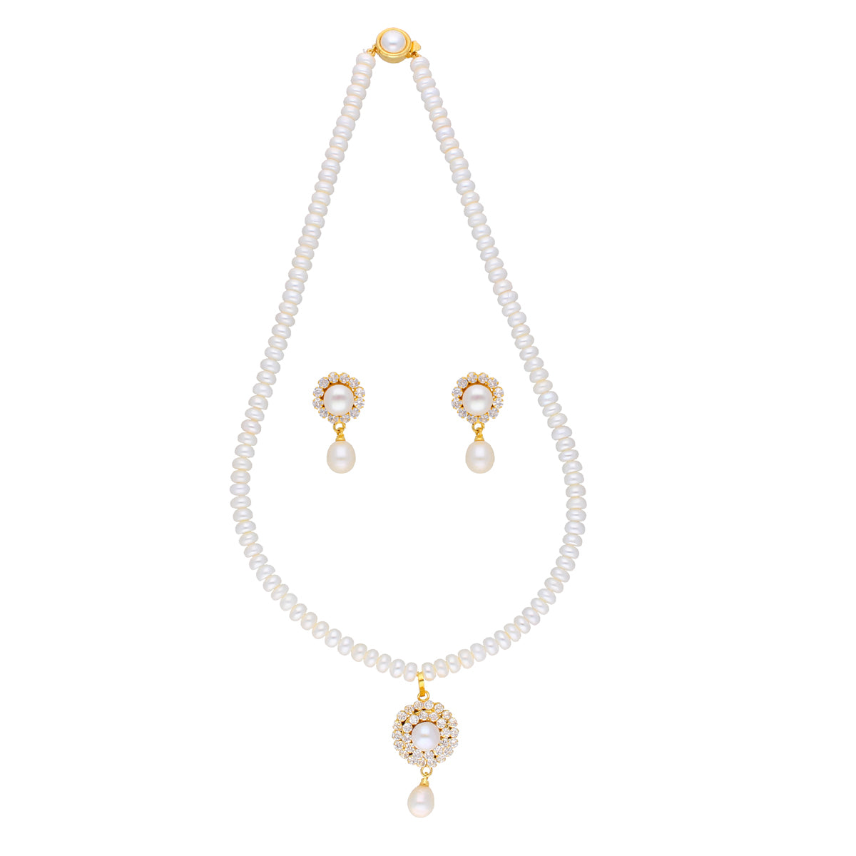 J Pearls Royal Pearl Set - Distacart