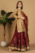 Thumbnail for Joban Fashion Beige Silk Lehenga Set