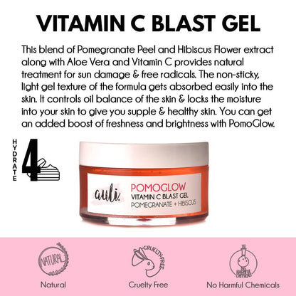 Auli Pomoglow Vitamin C Blast Face Gel - Distacart
