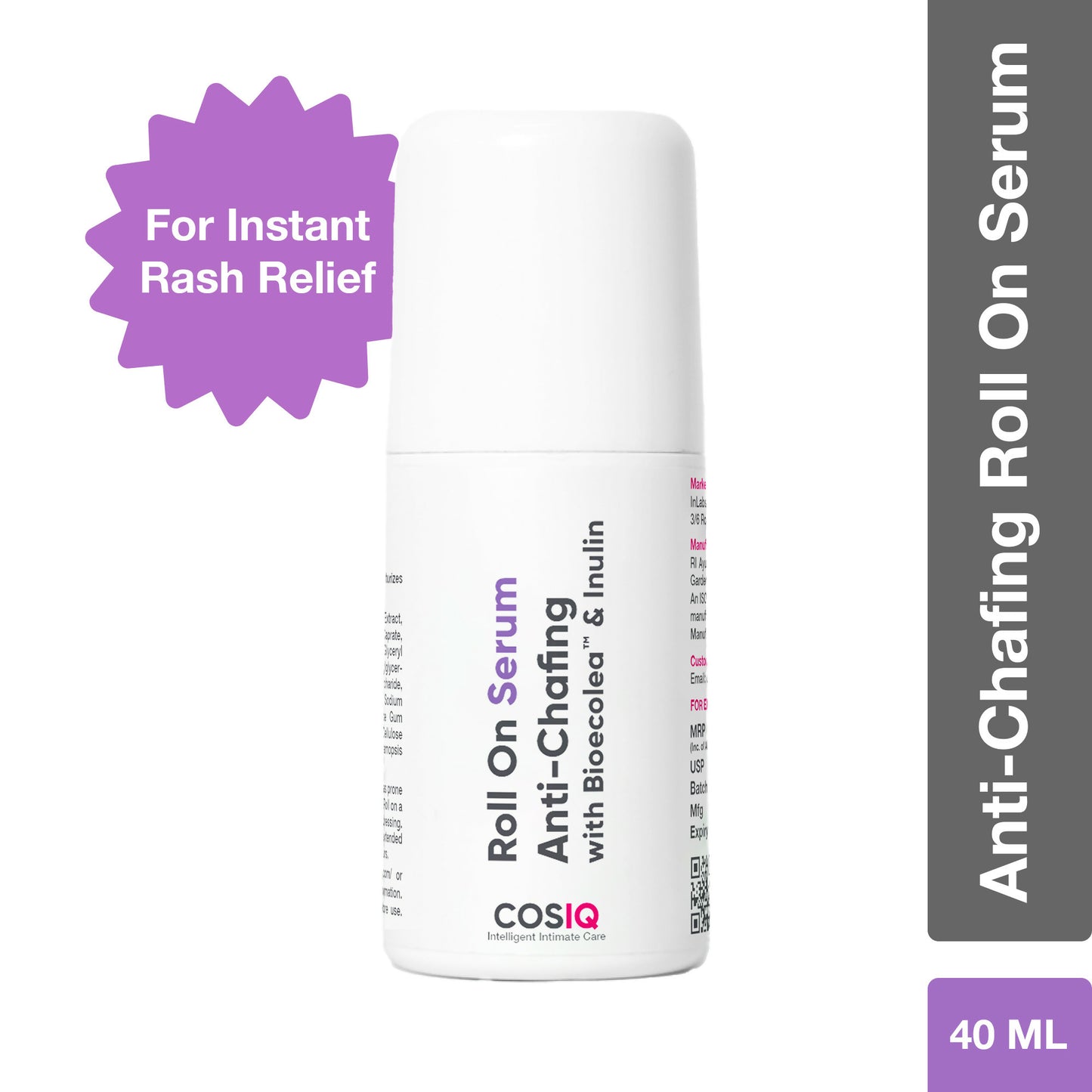 Cos-IQ Anti Chafing Roll-On Serum With Bioecolea & Inulin - Distacart