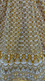 Thumbnail for Jyoti Fashion Women's Yellow Bridal Net Fancy Sequins with Multi Thread Embroidered Wedding Lehenga Choli - Distacart