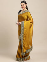 Thumbnail for Jyoti Fashion Women's Yellow Rangoli Silk Embroidered Designer Saree with Blouse - Distacart